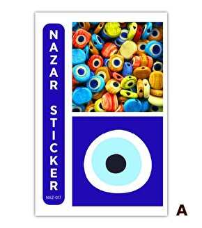 NAZ-017 Epoxy Nazar Boncuğu Sticker,Nazar Boncuğu Çıkartmaları