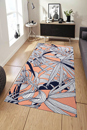 Ronna Home Modern Dijital Baskılı Kaymaz Taban Yıkanabilir Leke Tutmaz Salon Halısı RNNSLNH-1150
