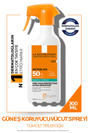 Anthelios Family Spray Spf+50 Tüm Cilt Tipleri Için Vücut Güneş Kremi