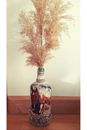 Himarry dekoratif el yapımı cam vazo at figürlü