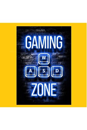 Ahşap Poster Gaming Zone