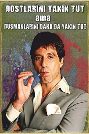 Al Pacino Sinema Retro Ahşap Poster