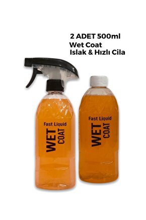 Wet Coat 500 ml Seramik Katkılı Hızlı Cila Wax Nano Boya Koruma Islak Cila Otomobil Cilası 2 Adet