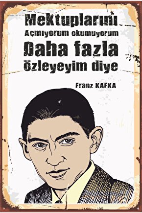 Franz Kafka Şiir Edeibıyat Retro Ahşap Poster