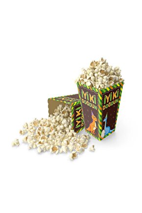 Dinazor Karton Popcorn Mısır Cips Kutusu 8 Adet