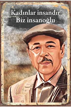 Kadınlar Insandır Biz Insanoğlu Neşet Ertaş Retro Ahşap Poster