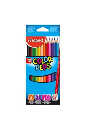Color Peps 12li Renk+1 Fırça Kuru Boya Kalemi 836011