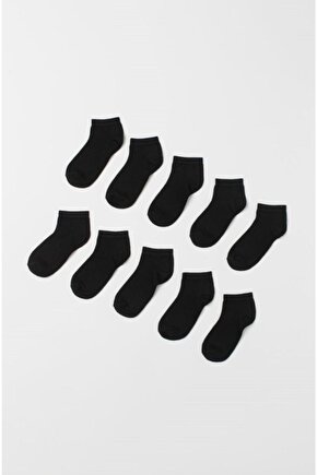 1. Kalite Unisex 12’li Siyah Ekonomik Patik Çorap Seti