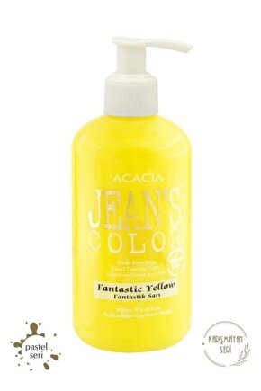 Jeans Color Fantastik Sarı 250 Ml. Fantastic Yellow Pastel Amonyaksız Balyaj Renkli Saç Boyası