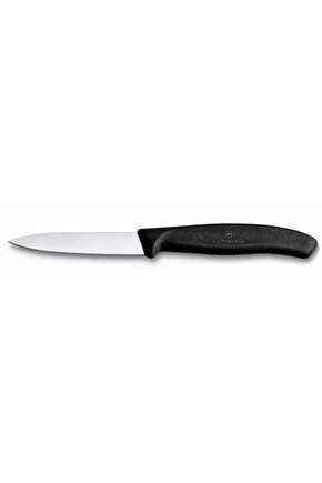6.7603 Sivri Uçlu Soyma Bıçağı 8cm Bıçak Siyah