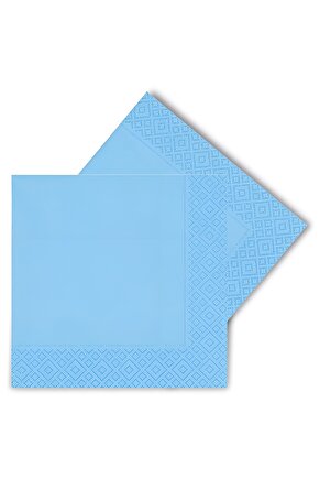 Renkli Kağıt Peçete 20li Mavi Renk 33x33