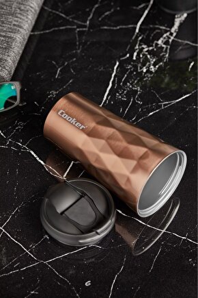 Lüx 350 Ml Prizma Çelik Termos Mug Bronz - Ckr2048