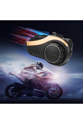 6 Sürücü Bluetooth 5.0 Motosiklet Kask Interkom 3 Renk Su Geçirmez Interkom Kulaklık Fm Radyo