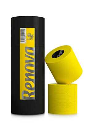 Renova Sarı Tuvalet Kağıdı 3lü Rulo Pvc Siyah Kutu