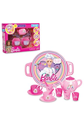 Barbie Tepsili Çay Set - Mutfak Setleri - Ev Oyuncak Setleri