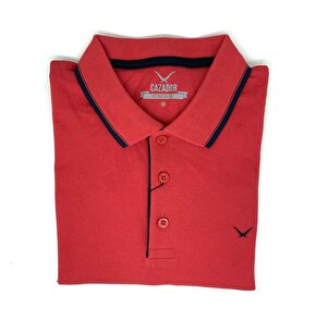  Erkek Kırmızı Polo Yaka T-shirt