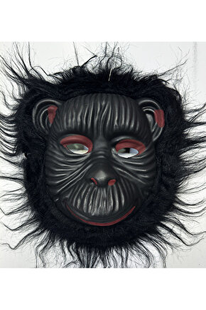 Orangutan Maskesi - Maymun Maskesi - Goril Maskesi Yetişkin Çocuk Uyumlu Siyah Renk Model 4 (CLZ)