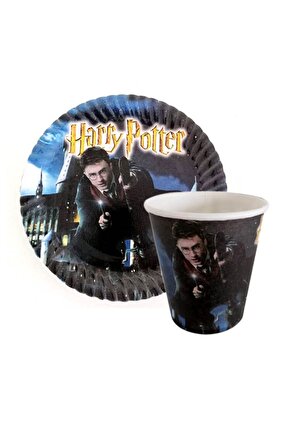 Harry Potter Kağıt Tabak Bardak Set 8 Adet Harry Potter Konsept Doğum Günü Parti Malzemeleri