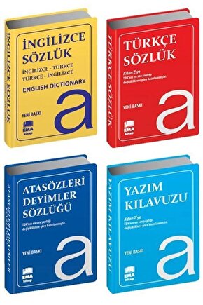 Sözlük Seti Türkçe-ingilizce-atasözleri Ve Yazım Klavuzu (4 KİTAP SET BİALA KAPAK)