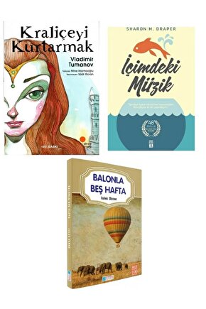 Kraliçeyi Kurtarmak - İçimizdeki Müzik + Balonla Beş Hafta ( 3 Kitap Set )