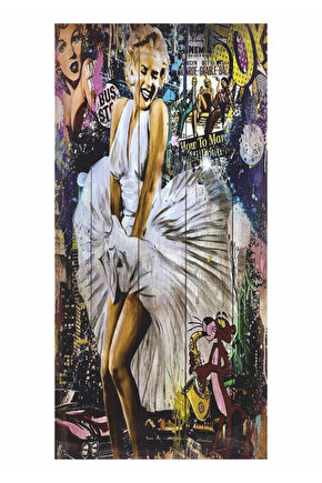 marilyn monroe hollywood sinema yıldızı uçuşan etek ev dekorasyon tablo mini retro ahşap poster