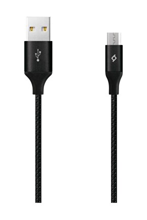 AlumiCable XL Micro USB Şarj Kablosu 2mt-Siyah