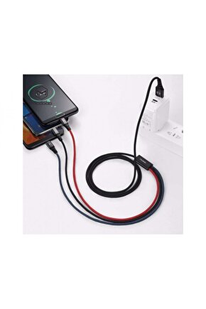Mcdodo CA-6220 3in1 İphone-Typec-Micro Data-Şarj Kablo 2.4A 1.2m