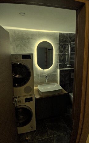 80 X 50 cm Günışığı Ledli Oval Banyo Aynası Makyaj Aynası Prizli