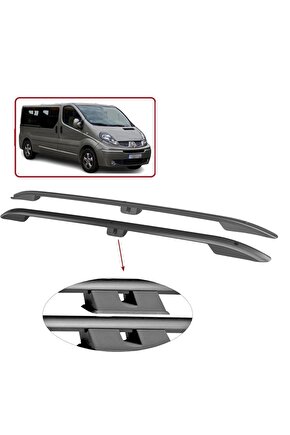 Renault Trafic Tavan Çıtası Port Bagaj Taşıyıcı Uzun Siyah 2001  2014