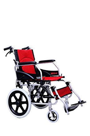 WİTRA Tekerlekli Iskemle Alüminyum Manuel Refakatçi Frenli Transfer Tekerlekli Sandalye