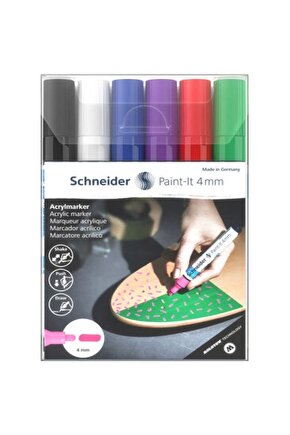 Schneider Paint-it 4mm 6lı Akrilik Marker Kalem 310 - 120295