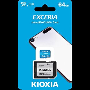 Kioxia 64GB Exceria Micro SDHC UHS-1 C10 100MBsn Hafıza Kartı