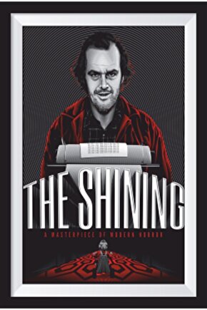 The Shining Sinema Afişi Çerçeve Görünümlü Retro Ahşap Poster
