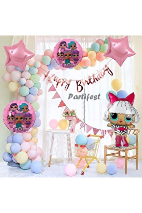 Lol Suprise 7 Yaş Balon Seti Lol Bebek Konsept Helyum Balon Set Diva Lol Bebek Doğum Günü Set