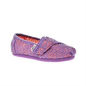 Toms Purple Crochet Kız Çocuk Espadril Günlük Ayakkabı
