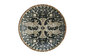 Mezopotamya Mozaik 3lü Siyah Bloom 23 cm Çukur Tabak