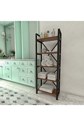 Brain Metal Çok Amaçlı Banyo Rafı Ceviz