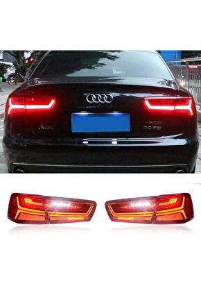 Audi A6 Stop Lambası Ledli Kırmızı Facelift Görünüm 2011  2015