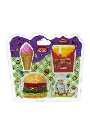 Oyuncak Mini Hamburger Tableware Fest Food Set 9021109