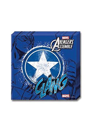 Kaptan Amerika Avengers Parti Peçetesi 20 Adet Captain America Doğum Günü Konsept Parti Malzemeleri