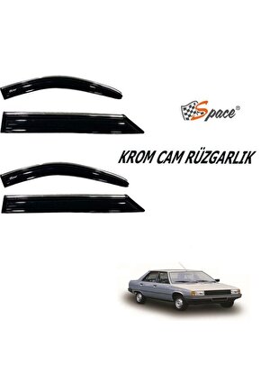 Renault 9 Krom Cam Rüzgarlığı 1.2mm 4lü  Caru442