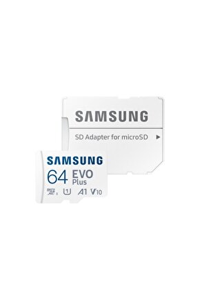 Samsung Evo Plus Microsd Hafıza Kartı 64 GB-MC64KATR - 130 MBSN