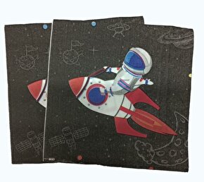 Uzay Astronot Temalı  Kağıt  Peçete 33X33 CM 16 ADET