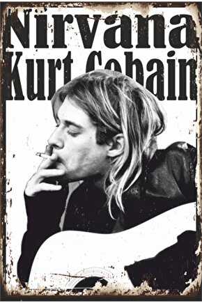 Nirvana Curt Cobain Müzik Retro Ahşap Poster