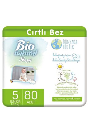 Bio Natural Bebek Bezi 5 Numara Junior 80 Adet
