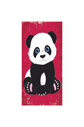 sevimli panda ev dekorasyon tablo mini retro ahşap poster