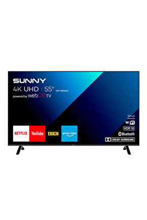 Sunny 55 SN55FMN2520276  Ultra HD 140 Ekr Uydulu Webos Dual Smart LED TV