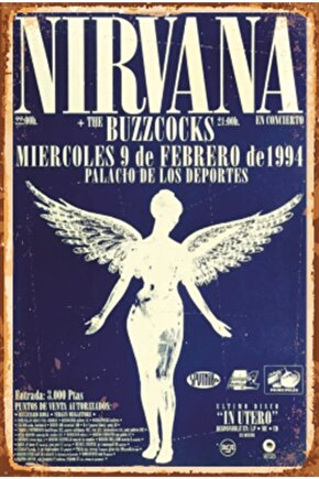 Nirvana Albüm Retro Ahşap Poster