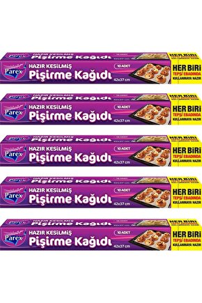 Hazır Kesilmiş Pişirme Kağıdı X 5 Paket