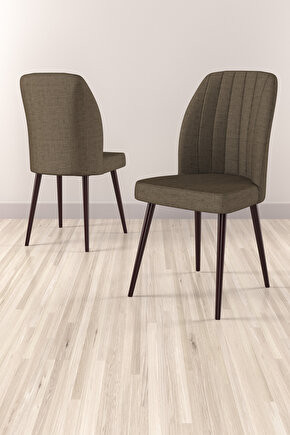 Gard Kahverengi,Metal Ayaklı 1.Kalite Yemek Odası ve Mutfak Sandalyesi